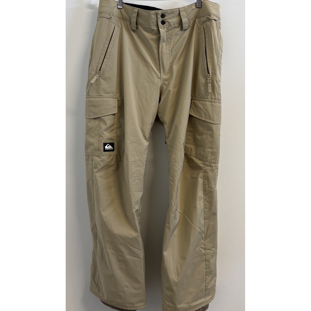 QUIKSILVER Men's Medium Utility Ski Snowboard Pants Beige/Tan